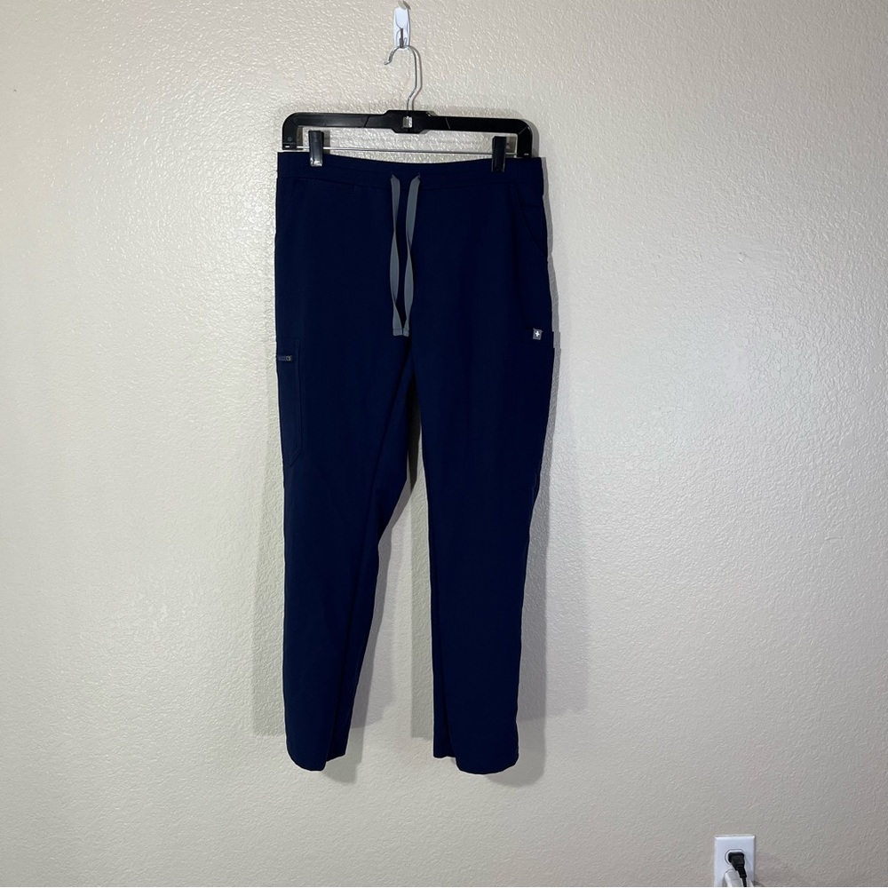 Figs Womens Yola Skinny Scrub Pants Small Petite SP Navy Cargo  TW2000P